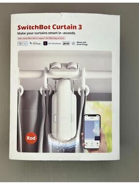 SwitchBot Automatic Curtain Opener 3 Smart Motor - White, Rod